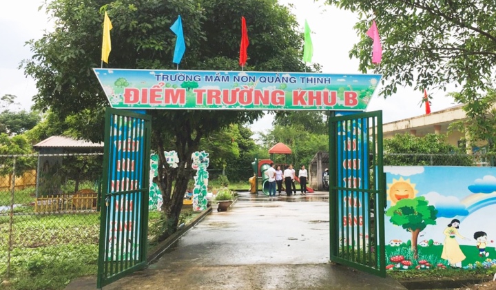 Điểm ngôi trường khu vực B, ngôi trường Mầm non Quảng Thịnh (huyện Hải Hà, Quảng Ninh). (Ảnh: Sức khoẻ và Đời sống)