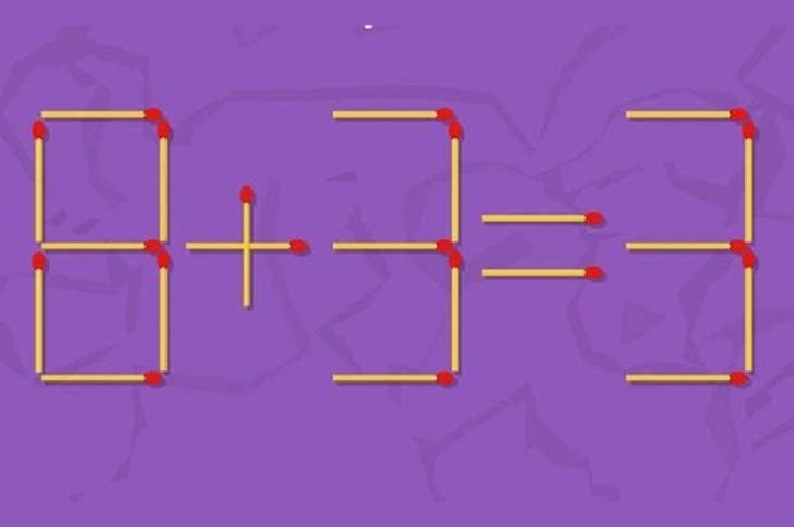 Di chuyển que diêm nào để phép tính đúng?