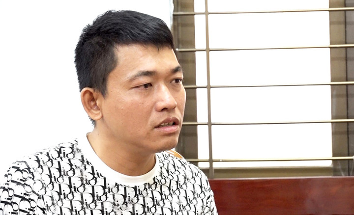 Huỳnh Hồng Hải tại cơ quan điều tra. (Ảnh: Tiến Tầm)