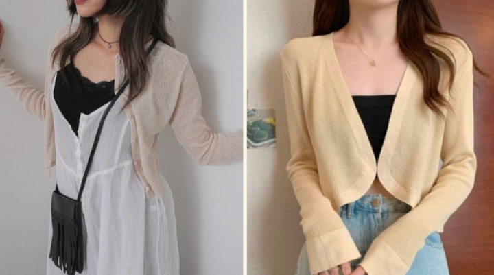 Áo cardigan dáng lửng đem đến sự thoải mái, nét trẻ trung và tươi mới nhưng vẫn có sự trang nhã nếu bạn biết cách phối đồ. Áo cardigan có thể kết hợp với quần demin ống rộng cạp cao vừa trông bụi bặm, cá tính vừa rất hiện đại.