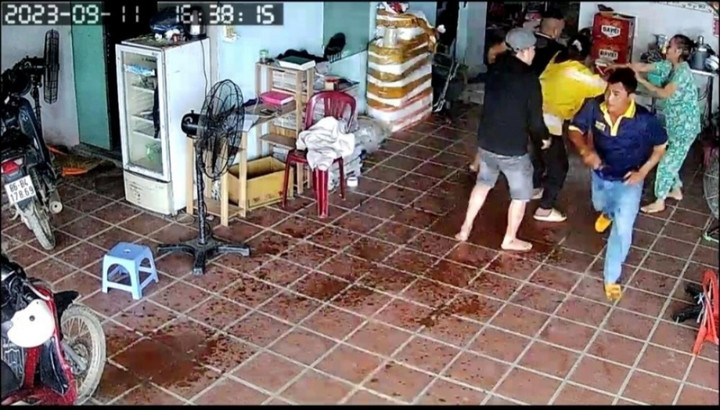 Hình ảnh được camera ghi lại tại hiện trường (Ảnh từ camera)