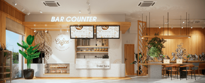 Phối cảnh tầng 1 nhà mẫu Vincom Shophouse Royal Park. (Ảnh: Vinhomes)