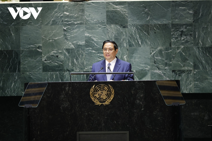 Thủ tướng Phạm Minh Chính có bài phát biểu tại Phiên thảo luận chung cấp cao Đại hội đồng Liên hợp quốc khóa 78.