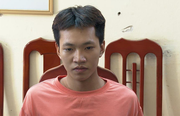 Võ Tiến Mạnh tại cơ quan điều tra.