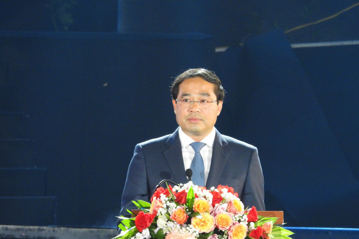 Chủ tịch UBND tỉnh Lào Cai Trịnh Xuân Trường phát biểu khai mạc tại Lễ kỷ niệm 120 năm Du lịch Sa Pa.