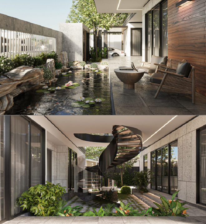 Yếu tố tự nhiên giúp không gian trở nên trong lành.