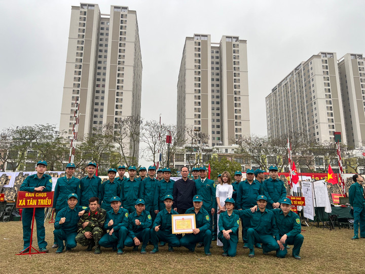 Hà Nội: Ban chỉ huy quân sự xã Tân Triều tham dự lễ ra quân huấn luyện năm 2023 - 1