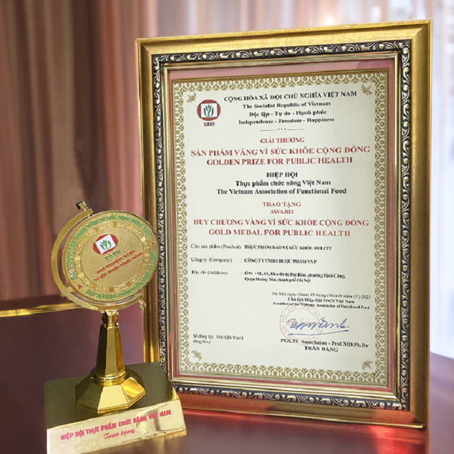 Chứng nhận và huy chương từ VAFF.