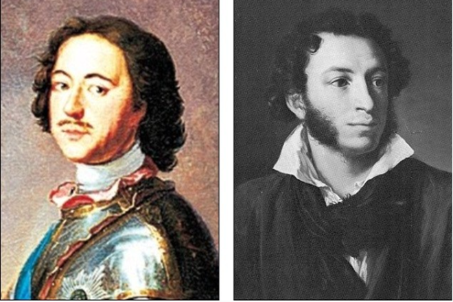 Kho báu này có thể thuộc 2 nhân vật nổi tiếng Peter Đại đế (trái) và nhà thơ Alexander Pushkin. (Ảnh: Dailymail)