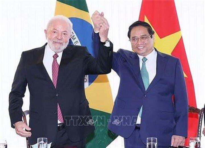 Thủ tướng Phạm Minh Chính hội đàm Tổng thống Brazil Luiz Inacio Lula da Silva.