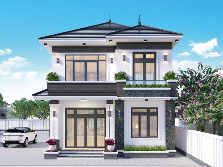 Căn nhà tạo lên nét đặc trưng và lối thiết kế mang hơi hướng Nhật Bản, đem lại sự thanh thoát, nhẹ nhàng mà vẫn không kém phần hấp dẫn đối với người đi đường.