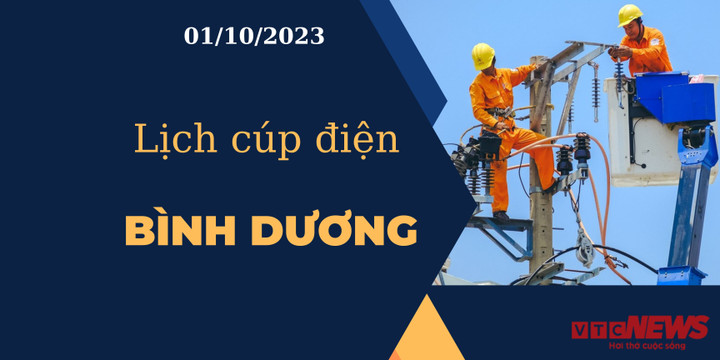 Lịch cúp điện Bình Dương ngày 01/10/2023