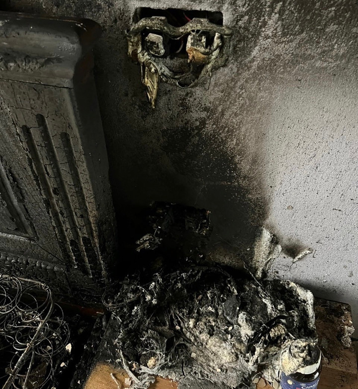 Hiện trường vụ cháy.