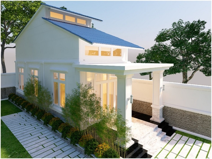 Bạn có thể thiết kế thêm phần gác lửng cho ngôi nhà cấp 4 giá 70 triệu. Đồng thời, việc vận dụng phần mái thiết kế thêm gác lửng sẽ tăng thêm không gian sử dụng, mang đến cảm giác rộng rãi cho ngôi nhà.