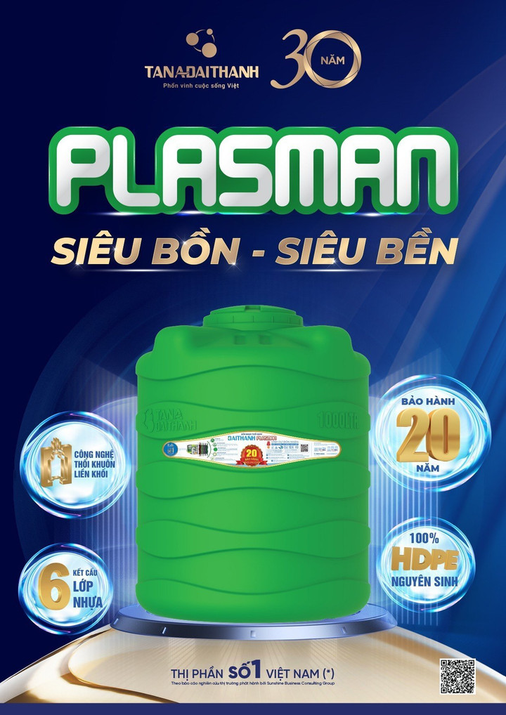 Siêu bồn Plasman Tân Á Đại Thành có nhiều ưu điểm nổi bật. (Ảnh: Tập đoàn Tân Á Đại Thành)