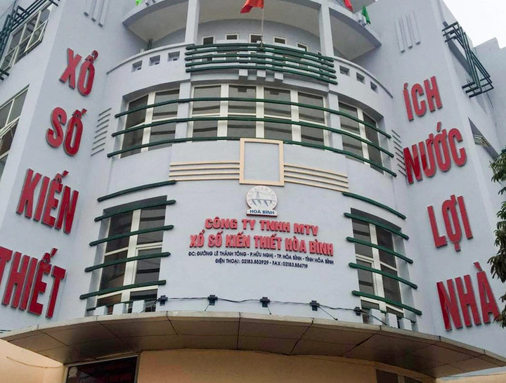 Trụ sở Công ty TNHH MTV Xổ số kiến thiết Hòa Bình. (Ảnh: H.B)