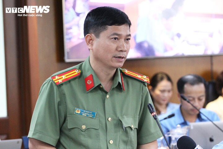 Thượng tá Lê Mạnh Hà, Phó trưởng Phòng Tham mưu Công an TP.HCM. (Ảnh: Thành Nhân)