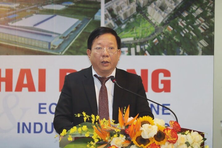 Phó Chủ tịch UBND TP Hải Phòng Nguyễn Đức Thọ phát biểu tại Diễn đàn.
