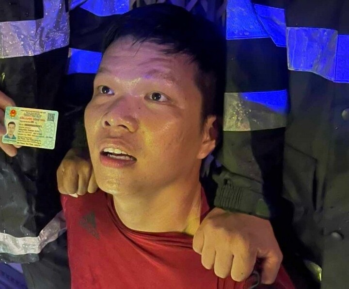 Nghi phạm Nguyễn Thanh Sơn thời điểm bị bắt. (Ảnh: CACC)