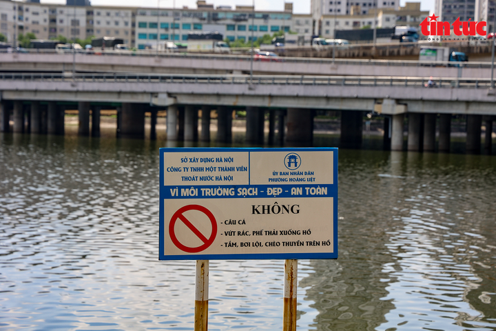 Theo đại diện Công ty Thoát nước Hà Nội, đây là trường hợp xả trộm dầu thải đầu tiên ghi nhận tại hồ Linh Đàm trong nhiều năm qua.