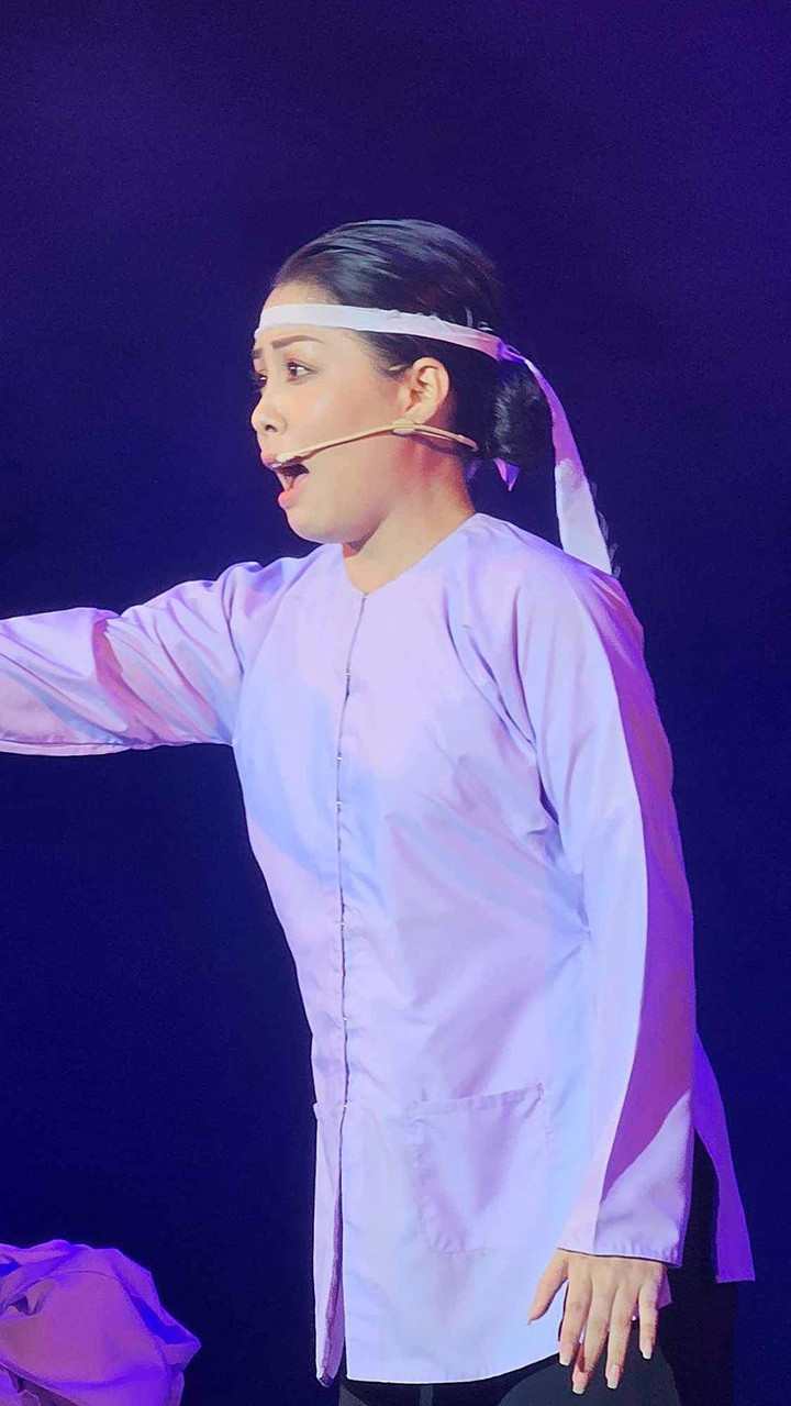 Nghệ sỹ cải lương Võ Ngọc Quyền trong trích đoạn “Bão dậy trời Long Hưng”.