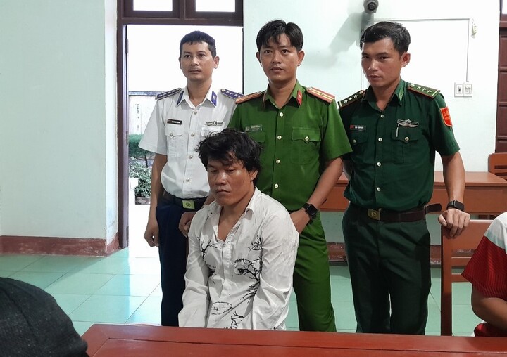 Nguyễn Văn Lâu tại cơ quan công an. (Ảnh: B.P)