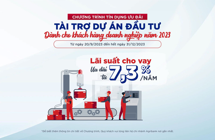 Agribank cho vay ưu đãi KHDN đầu tư dự án 5 ngành trọng điểm năm 2023 - 2