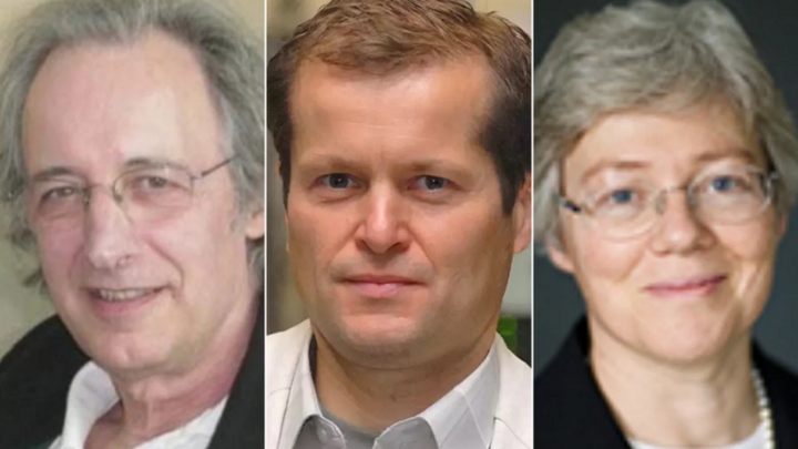 Các nhà khoa học Pierre Agostini (Mỹ), Ferenc Krausz (Đức) và Anne L’Huillier (Thụy Điển) đã trở thành chủ nhân của giải Nobel Vật lý năm 2023. (Ảnh: CNN)