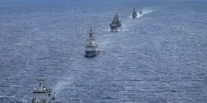 Tàu chiến tham gia cuộc tập trận SAMASAMA 2022. (Ảnh: Hải quân Philippines)