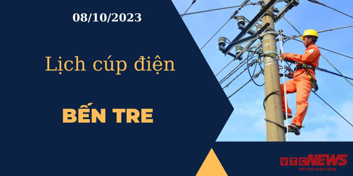 Lịch cúp điện Bến Tre ngày 08/10/2023