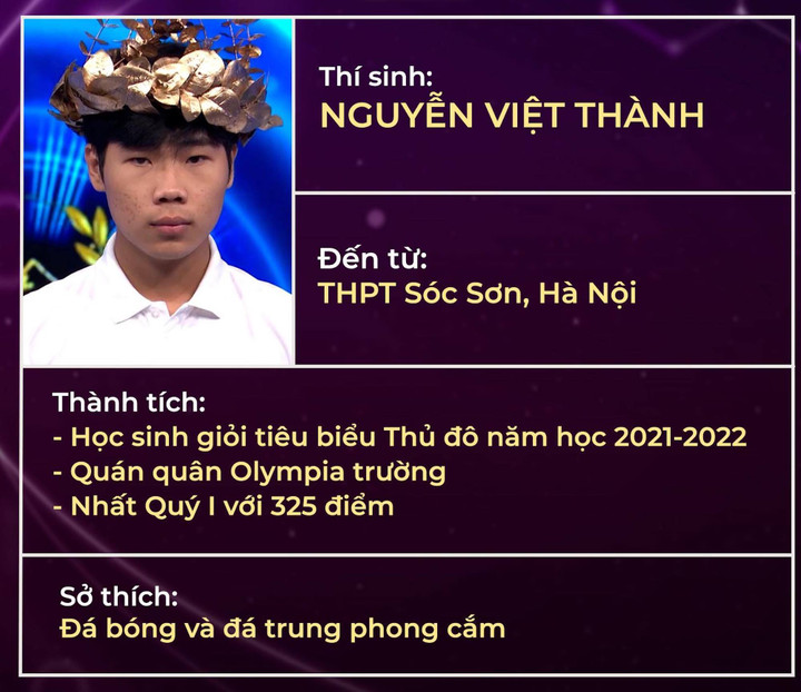 Một số thành tích nổi bật của Nguyễn Việt Thành. (Ảnh: VTV)