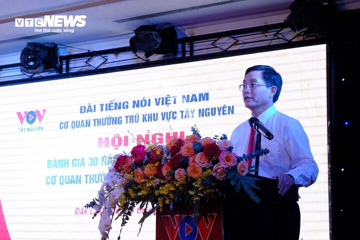 Bí thư Tỉnh uỷ Đắk Lắk Nguyễn Đình Trung phát biểu tại Hội nghị.