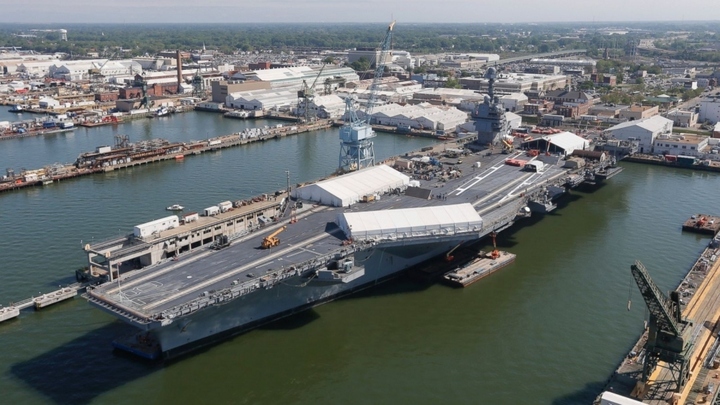 Tàu sân bay USS Gerald R. Ford. (Ảnh: ABC News)