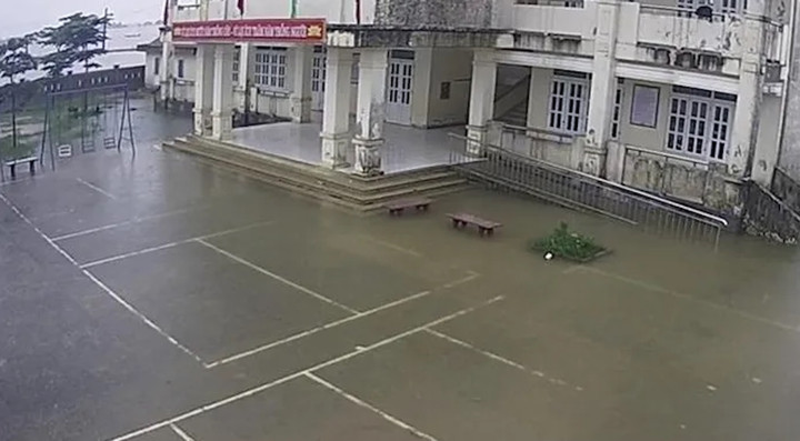 Tại huyện Hải Lăng của Quảng Trị tình hình mưa lũ cũng đang diễn biến phức tạp