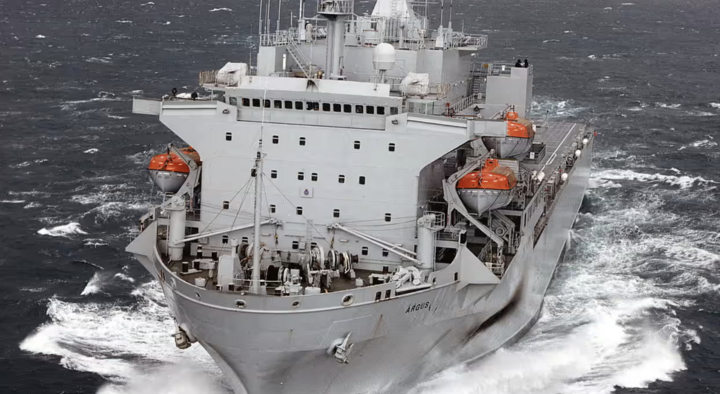 RFA Argus - tàu y tế khẩn cấp của Hải quân Hoàng gia Anh. (Ảnh: PA)