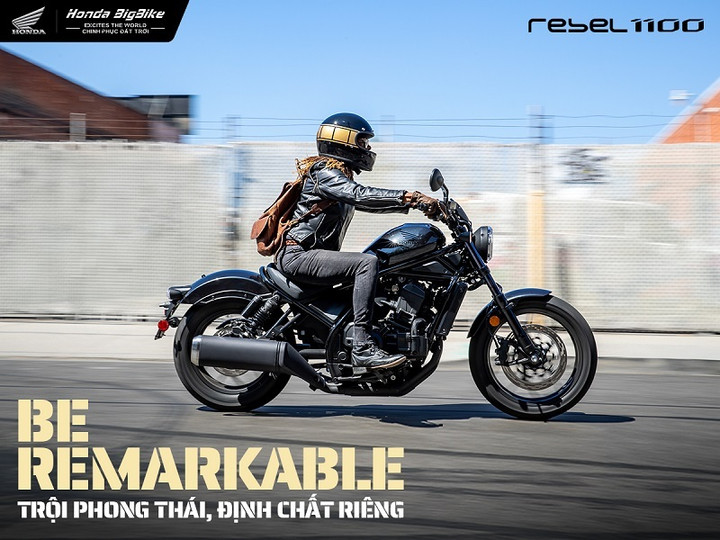 Honda Rebel 1100 2023 phiên bản tiêu chuẩn. (Ảnh: Honda)