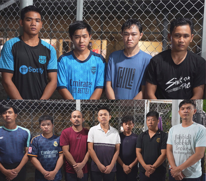 Những kẻ cầm đầu trong đường dây buôn bán pháo bị khởi tố. (Ảnh Công an cung cấp)