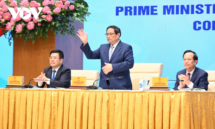 Thủ tướng Phạm Minh Chính gặp mặt cộng đồng doanh nghiệp đầu tư nước ngoài.