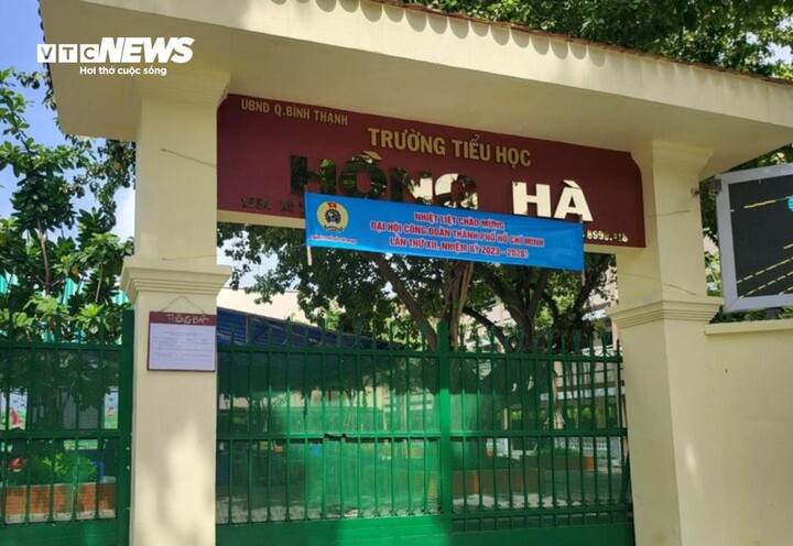 Trường Tiểu học Hồng Hà, nơi xảy ra sự việc lớp 1/2 của trường thu quỹ lớp 310 triệu đồng, chi gàn 230 triệu sửa phòng học.