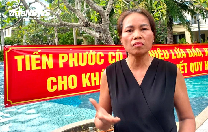 Bà Vũ Thị Phương, đại diện cư dân Senturia Vườn Lài.