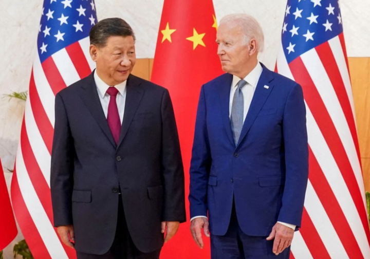 Chủ tịch Trung Quốc Tập Cận Bình và Tổng thống Mỹ Joe Biden. (Ảnh: SCMP)