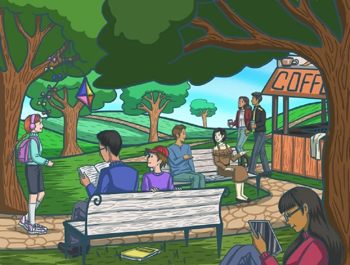 Theo bạn, tờ báo nằm ở đâu?