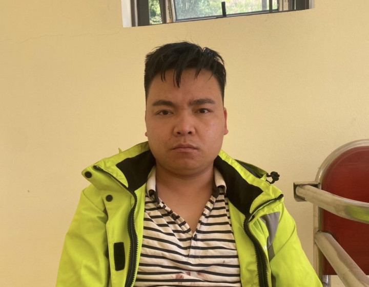 Bùi Văn Thái tại cơ quan Công an.