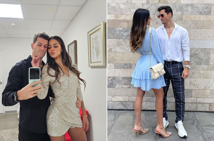 Patricio Parodi đăng ảnh kỷ niệm 1,5 năm yêu Luciana Fusterg hồi tháng 7. "Không thể tin được thời gian bên em trôi quá nhanh. Anh là người hạnh phúc nhất. Chúng ta cùng xây dựng tương lai, tiến về phía trước nhé", HLV thể hình viết.