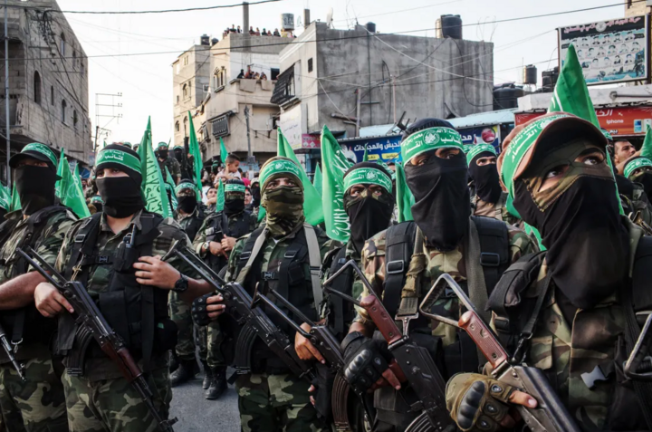 Hình ảnh các chiến binh của Hamas. (Ảnh: NBC)