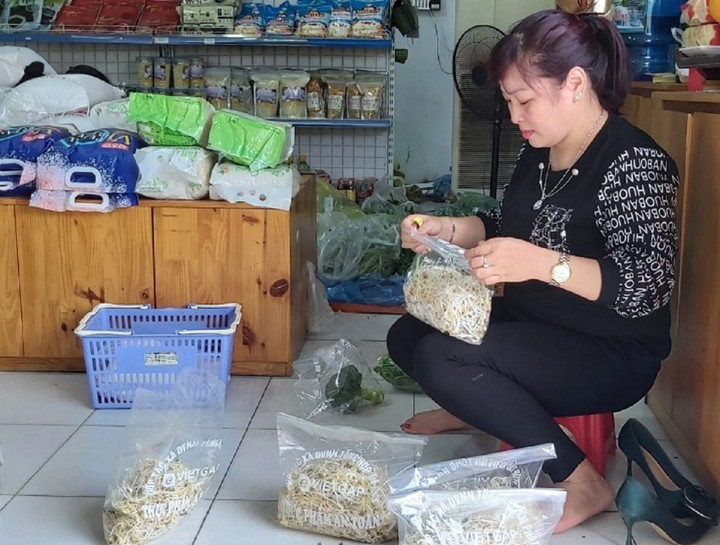 Sản phẩm OCOP giá đỗ 3 sao của HTX An Phát được thị trường tiêu thụ rất lớn.