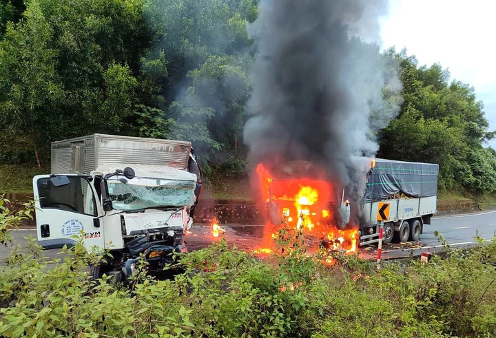 Hiện trường vụ tai nạn. (Ảnh: C.S)