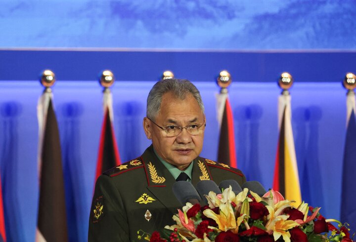 Bộ trưởng Quốc phòng Nga, Đại tướng Sergei Shoigu phát biểu tại Diễn đàn Hương Sơn Bắc Kinh ngày 30/10. (Ảnh: Reuters)