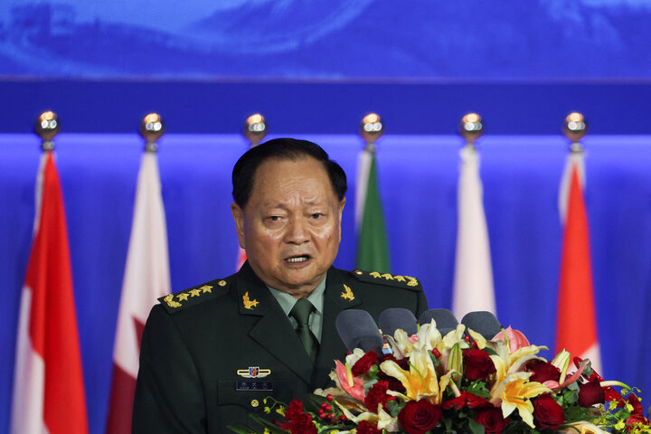 Thượng tướng Trương Hựu Hiệp, Phó chủ tịch Quân ủy Trung ương Trung Quốc phát biểu khai mạc tại Diễn đàn Hương Sơn Bắc Kinh ngày 30/10. (Ảnh: Reuters)