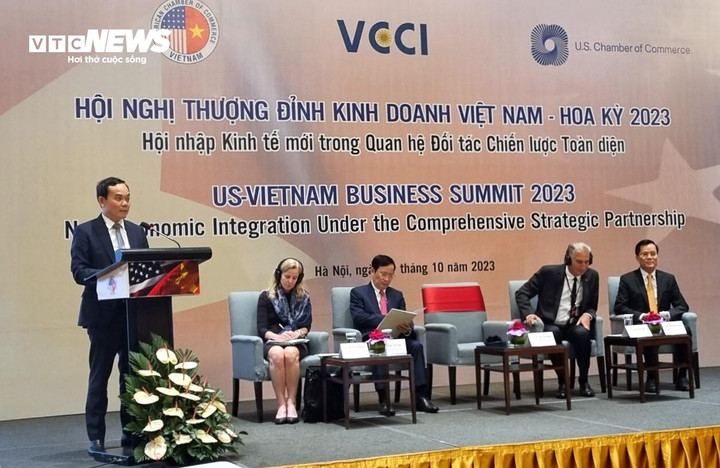 Phó Thủ tướng Trần Lưu Quang phát biểu.